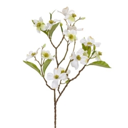 Ramo artificiale di corniolo 50 cm crema