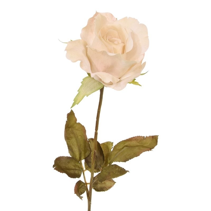 Ramo di rosa artificiale Alice 60 cm crema