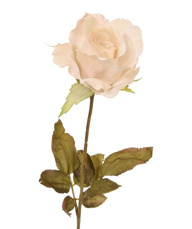 Ramo di rosa artificiale Alice 60 cm crema