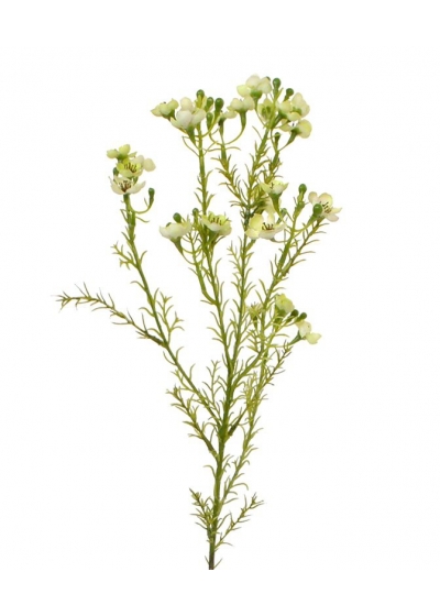 Ramo artificiale di fiori di cera 65 cm verde