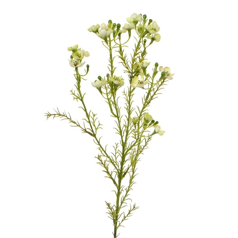 Ramo artificiale di fiori di cera 65 cm verde