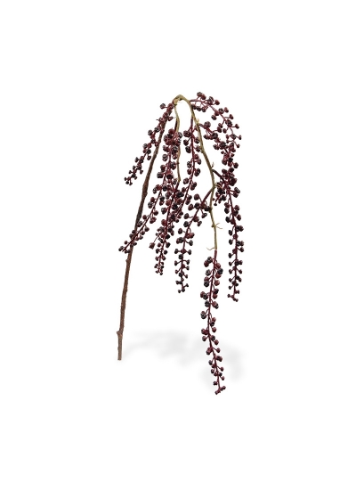 Ramo di bacche artificiali cremisi 60 cm rosso