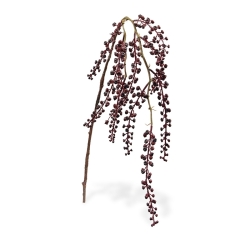 Ramo di bacche artificiali cremisi 60 cm rosso