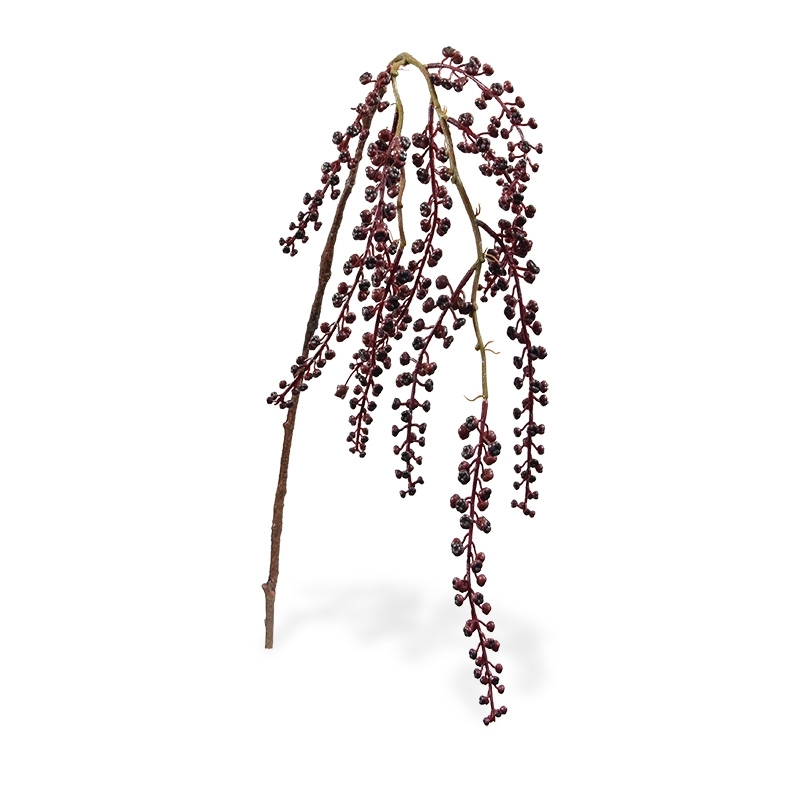 Ramo di bacche artificiali cremisi 60 cm rosso