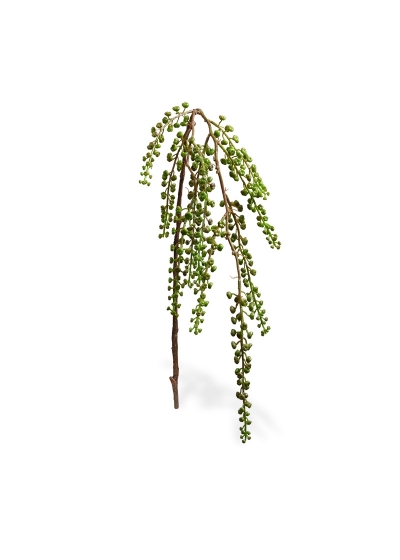 Ramo di bacche artificiali cremisi 60 cm verde