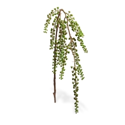 Ramo di bacche artificiali cremisi 60 cm verde