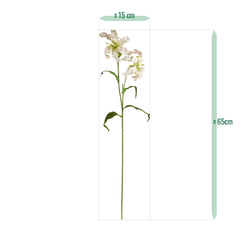 Ramo artificiale Gloriosa deluxe 65 cm crema/rosa