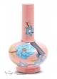 Vaso Happy Flowers porcellana 18x18x31cm rosa blu