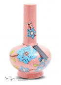 Vaso Happy Flowers porcellana 18x18x31cm rosa blu