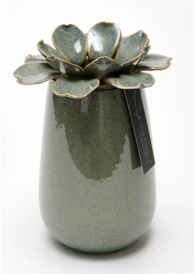 Vaso Madelief porcellana 14x20cm blu