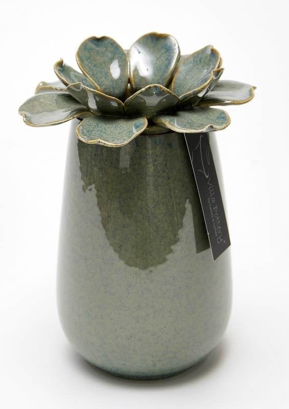 Vaso Madelief porcellana 14x20cm blu