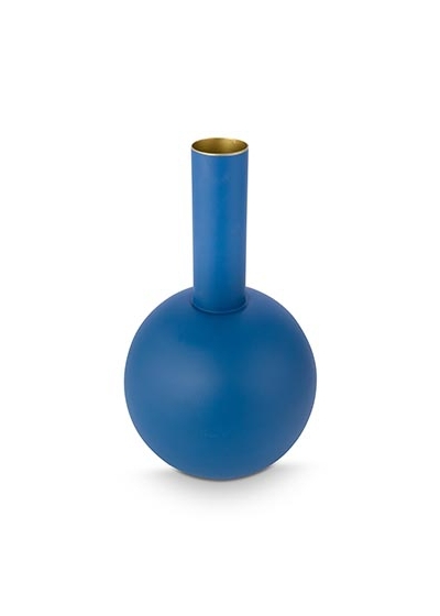 Pip Studio Vaso Metallo Grande Opaco Blu Medio 24x42cm