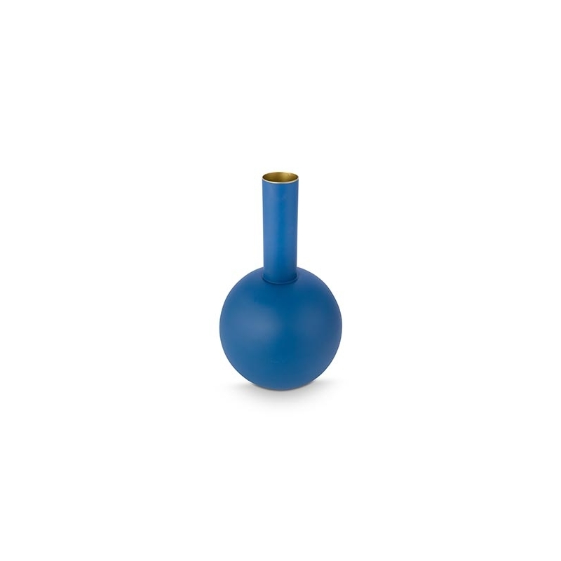 Pip Studio Vaso Metallo Grande Opaco Blu Medio 24x42cm