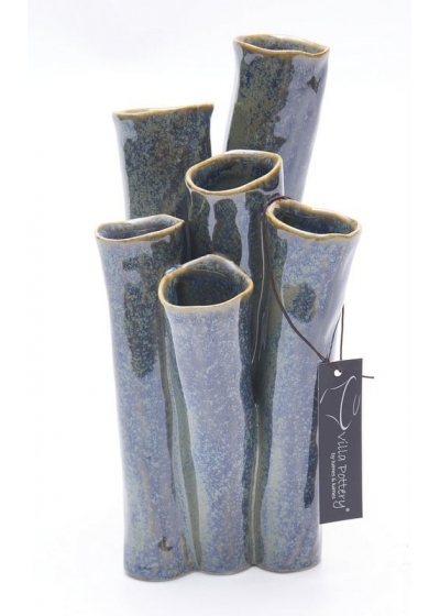 Vaso New Juul porcellana 13x25cm blu