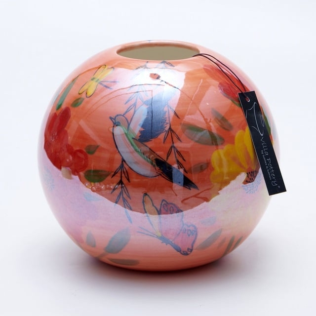 Vaso Magic Ball Uccelli 20x20x19cm arancione