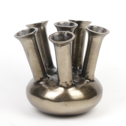 Vaso con beccuccio in alluminio nichel antico 20 cm