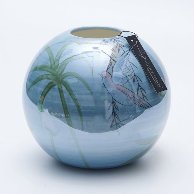 Vaso Magic Ball Palma 20x20x19cm blu