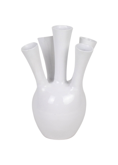Vaso con beccuccio in alluminio bianco 38 cm