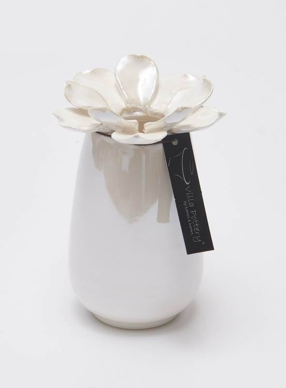 Vaso Madelief porcellana 8x13cm bianco