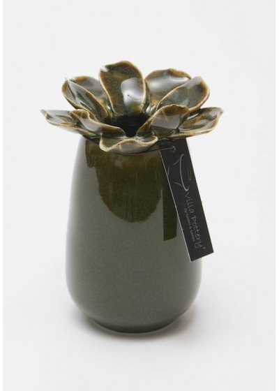 Vaso Madelief porcellana 8x13cm verde