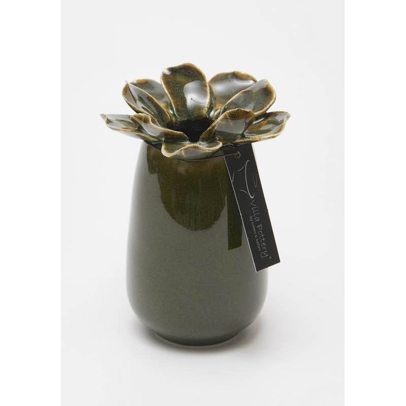 Vaso Madelief porcellana 8x13cm verde