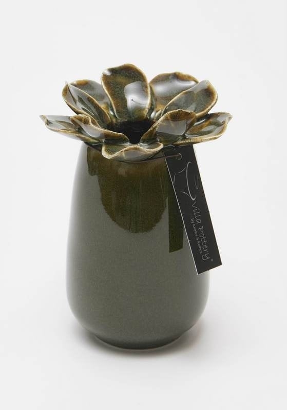 Vaso Madelief porcellana 8x13cm verde