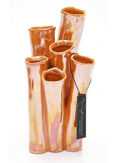 Vaso New Juul porcellana 13x25cm arancione