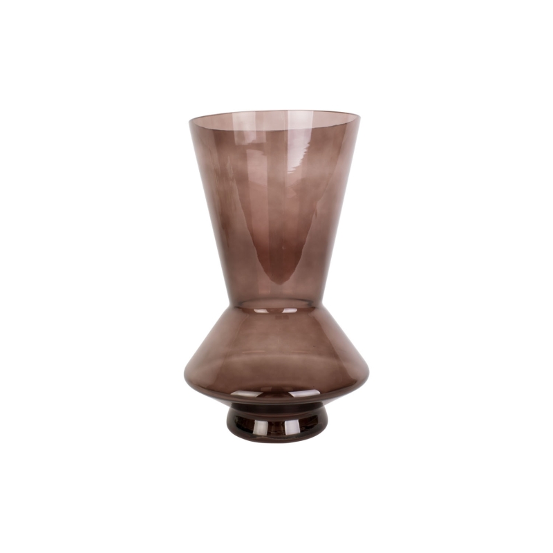 Vaso per fiori Glow grande 28x 17 cm - marrone cioccolato