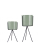 Plantenpot Set Pedestal – groen