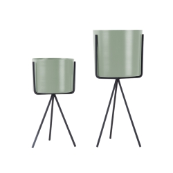 Plantenpot Set Pedestal – groen