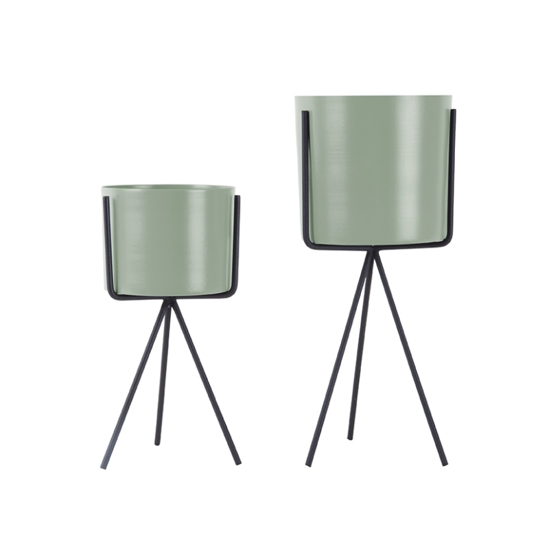 Plantenpot Set Pedestal – groen