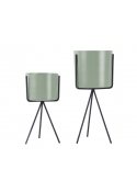 Plantenpot Set Pedestal – groen