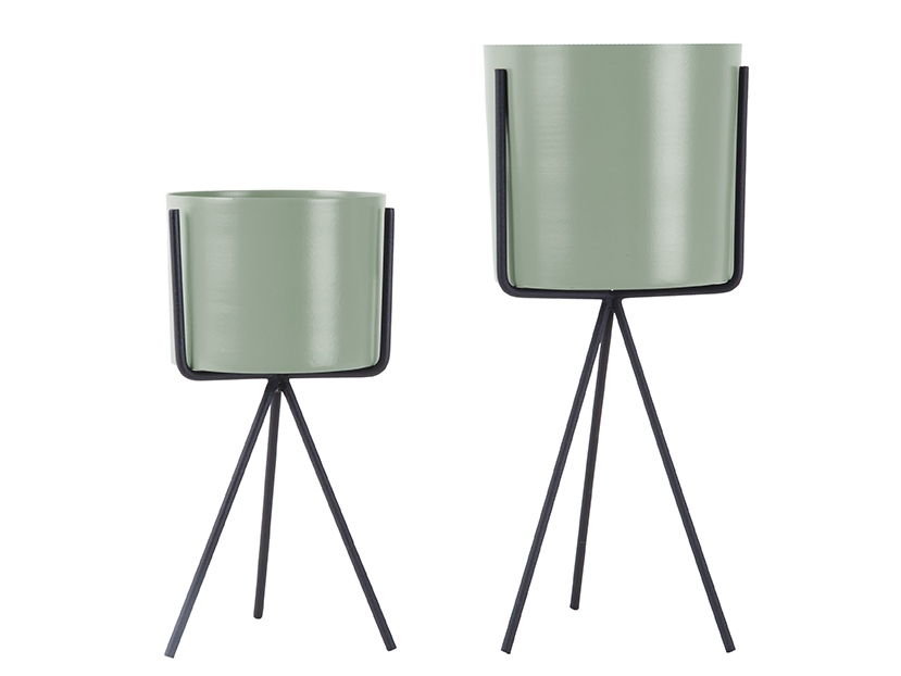 Plantenpot Set Pedestal – groen