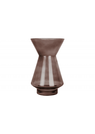 Vaso per fiori Glow medium 22x 13,5 cm - marrone cioccolato
