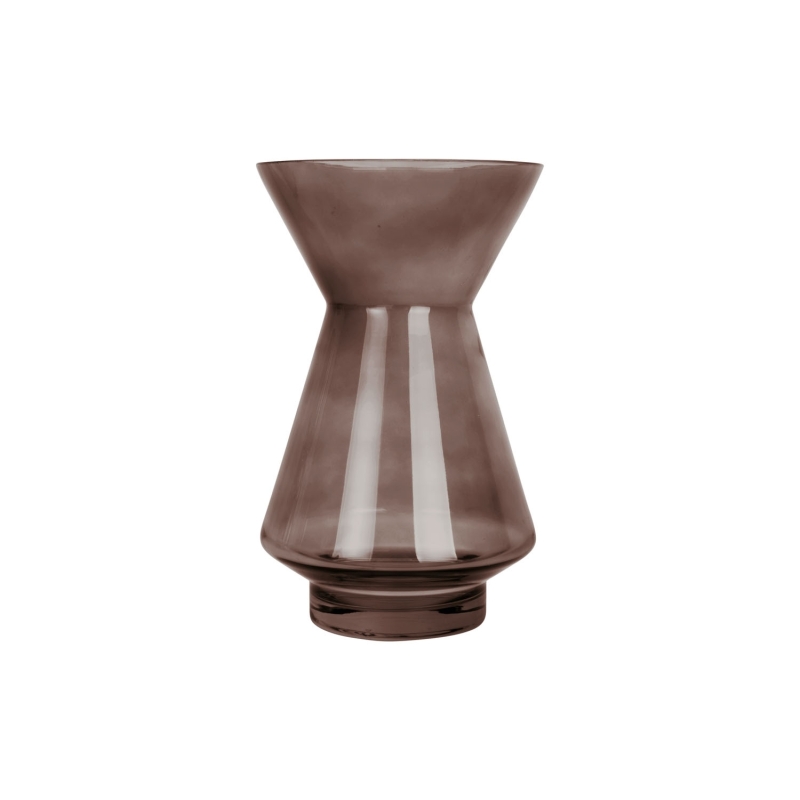 Vaso per fiori Glow medium 22x 13,5 cm - marrone cioccolato