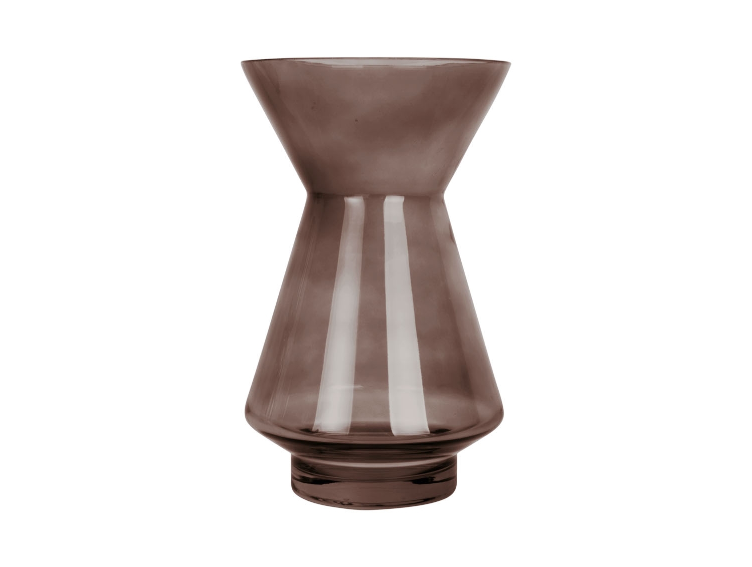 Vaso per fiori Glow medium 22x 13,5 cm - marrone cioccolato