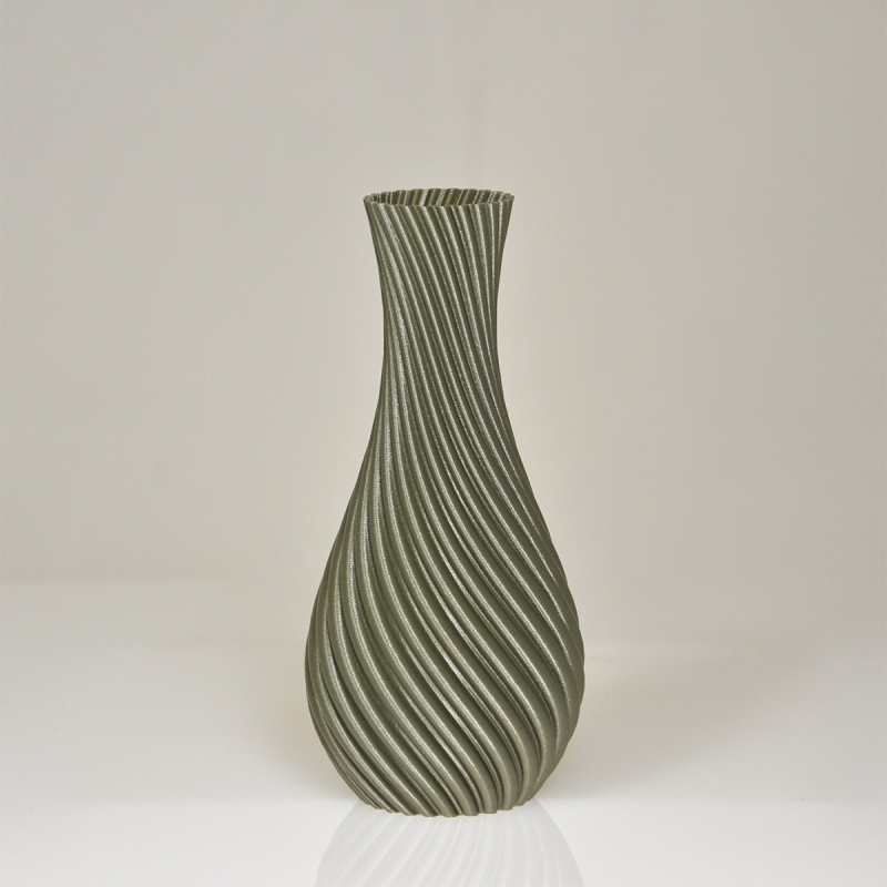 Vaso Cosmos 3D 19x9x9cm Champagne Metallic