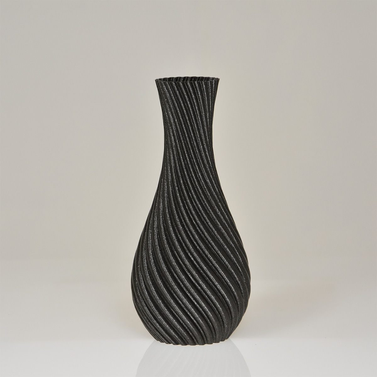 Cosmos 3D vaas 19x9x9cm Zwart Metallic