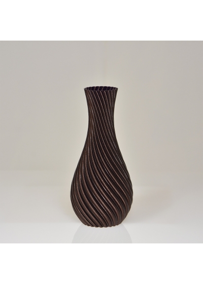 Vaso Cosmos 3D 19x9x9cm Bronzo metallizzato