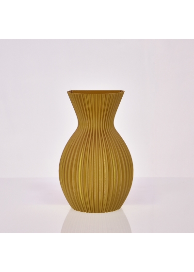 Lily 3D wandvaas 20x13x8cm Goud Metallic