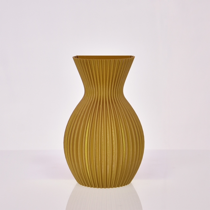 Lily 3D wandvaas 20x13x8cm Goud Metallic