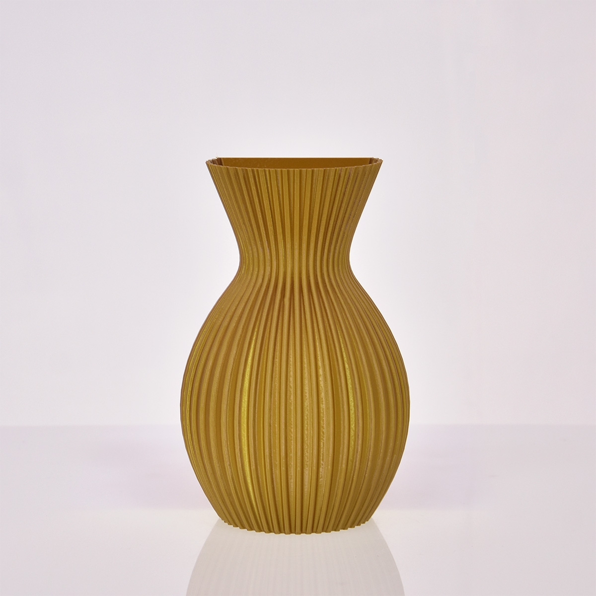 Lily 3D wandvaas 20x13x8cm Goud Metallic