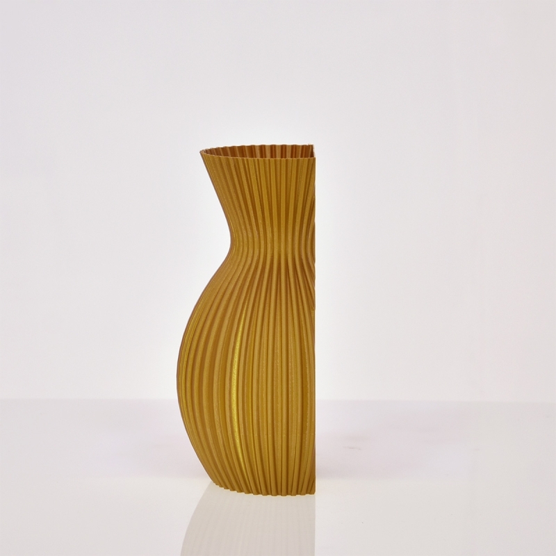Lily 3D wandvaas 20x13x8cm Goud Metallic