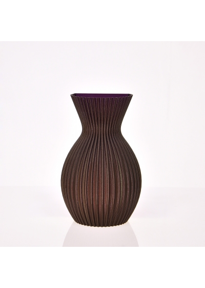 Lily 3D wandvaas 20x13x8cm Bronze Metallic