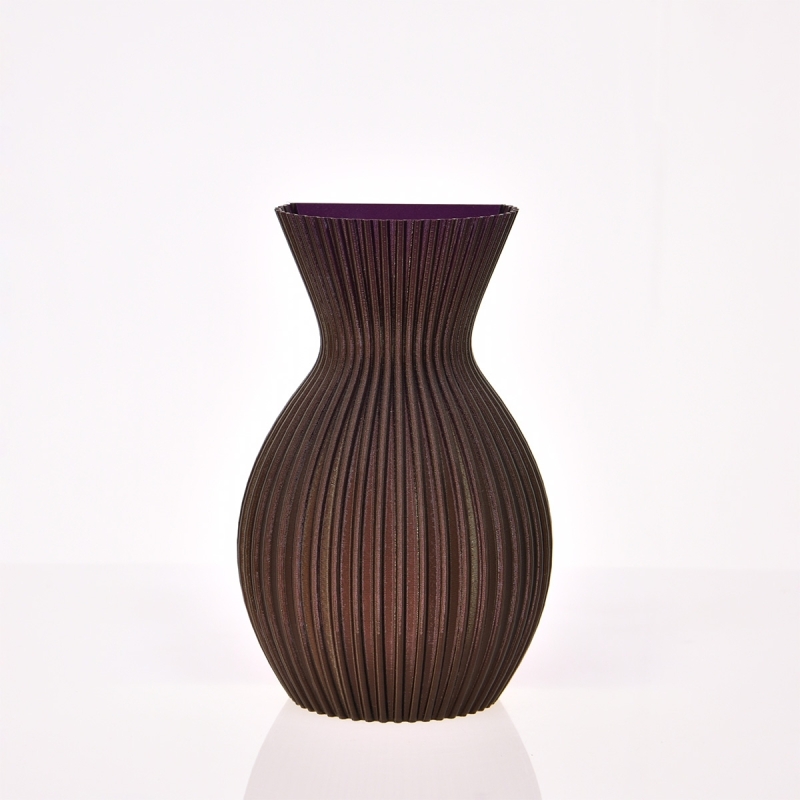 Lily 3D wandvaas 20x13x8cm Bronze Metallic
