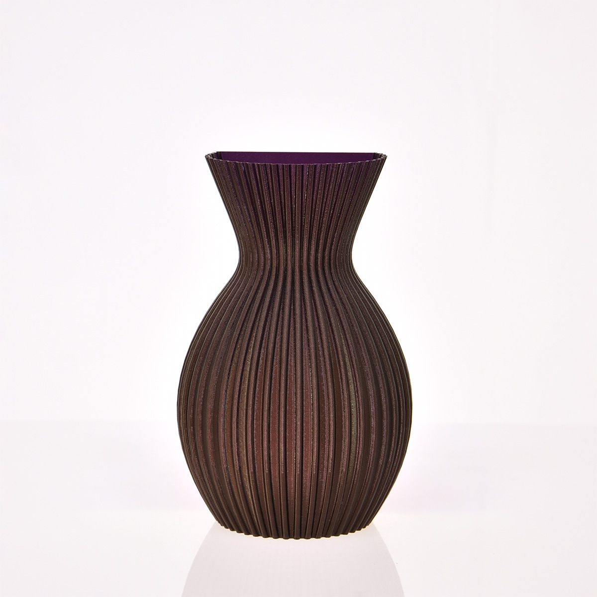 Lily 3D wandvaas 20x13x8cm Bronze Metallic