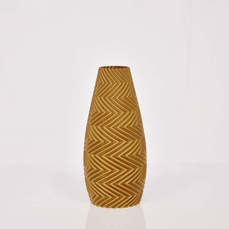 Felicia 3D vaas 18x8cm Goud Metallic