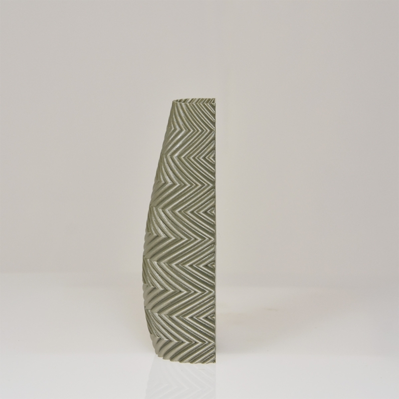 Felicia 3D wandvaas 18x8x5cm Champagne Metallic
