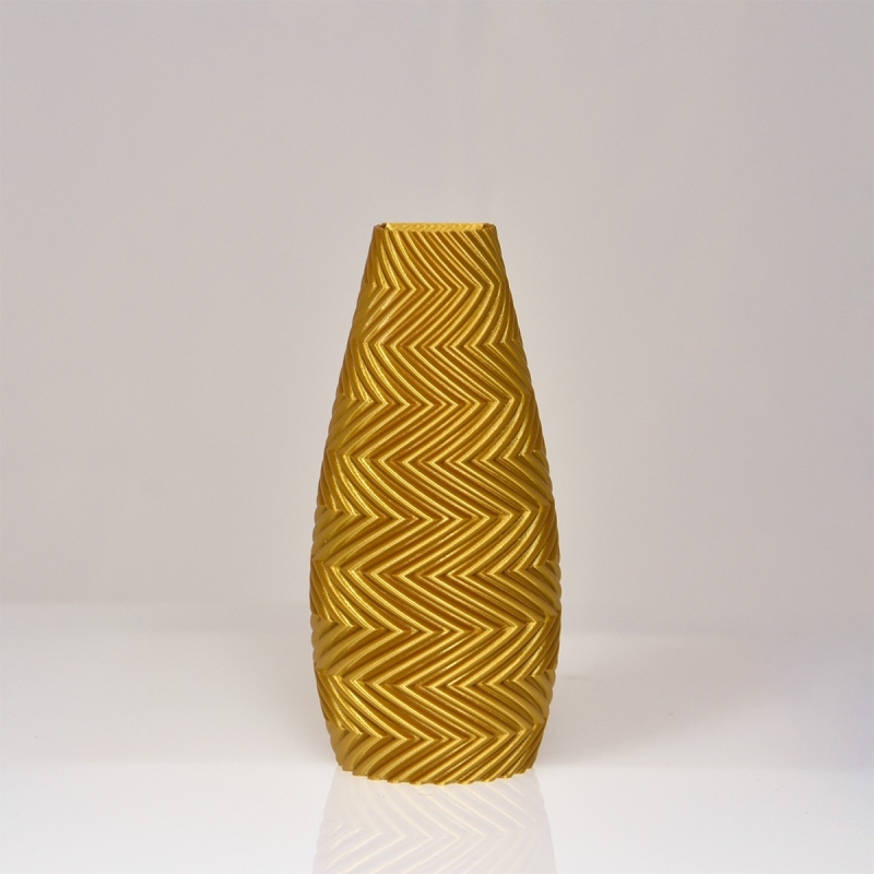 Felicia 3D wandvaas 18x8x5cm Goud Metallic