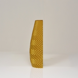 Felicia 3D wandvaas 18x8x5cm Goud Metallic